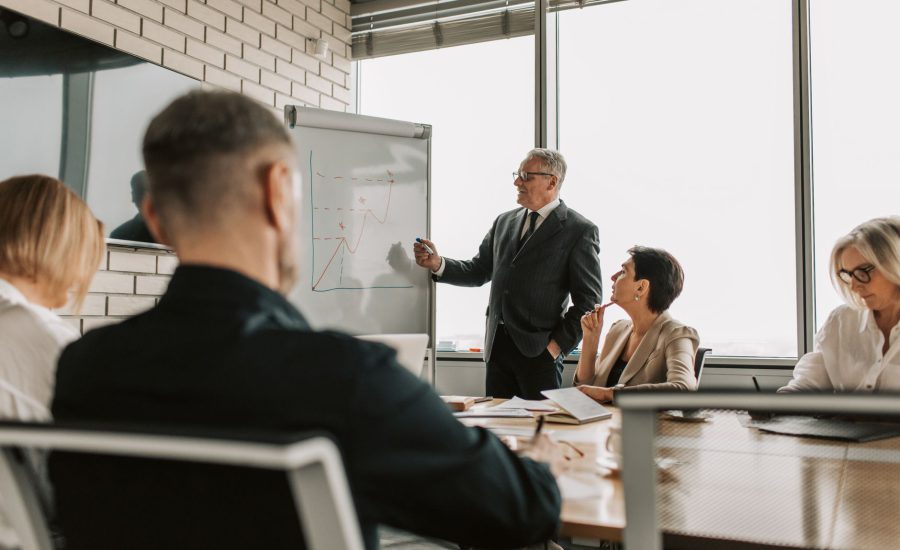 Business consultants in a strategy meeting
